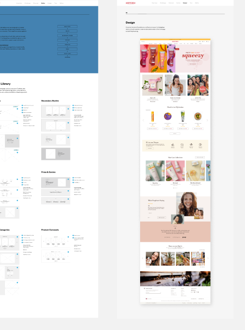 Burt's Bees website redesign