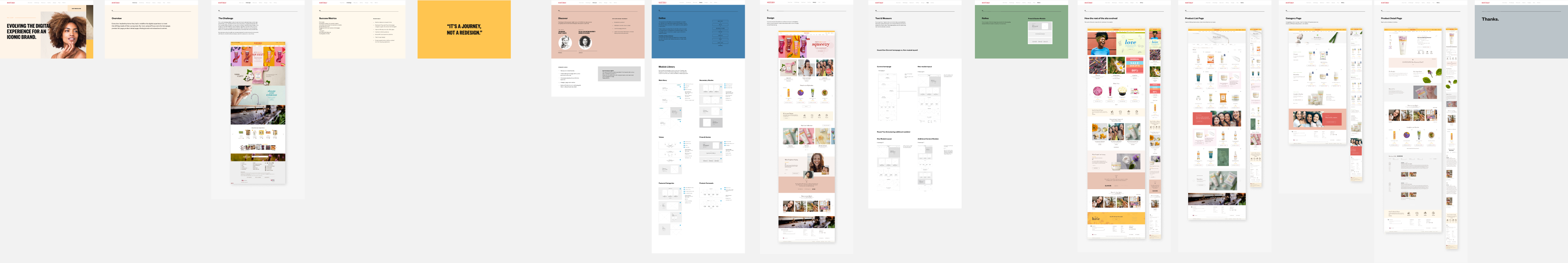 Burt's Bees full website redesign process overview